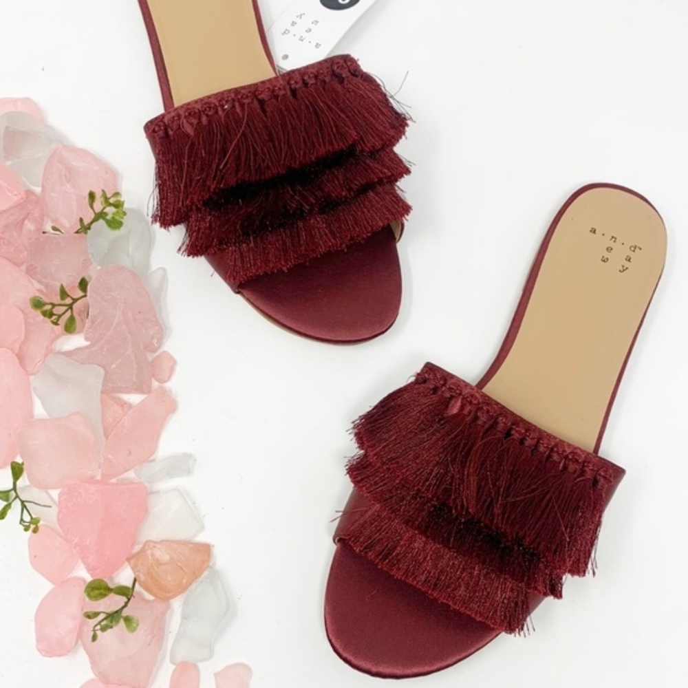 Satin Fringe Sandal